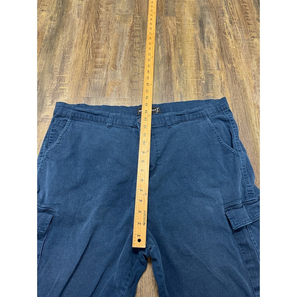 Wicked Stitch Mens Navy Blue Cargo Shorts Size 42 Utility Workwear Hiking Summer - Picture 6 of 15